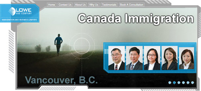 Lowe & Co. CLICK TO CanadaVisaLaw.com - photos of immgration lawyers Jeffrey Lowe, Robert Y. C. Leong and Leticia Siu