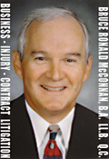 Bruce R. McConnan, QC over 20 years experience with catastrophic injury  ICBC claims litigation