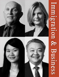 Bruce Harwood,MA LLB Lawyer; Annamarie Kersop, B.Proc. LL.B.;  Angela So, JD ; & Larry Yen,JD from their Vancouver's Boughton Law firm