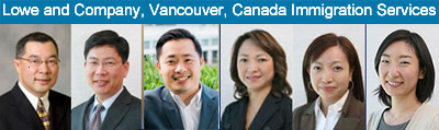Vancouver's Lowe & Co. Immigration lawyers: Jeffrey Lowe, Robert Leong, stan Leo & registered certified immigration consultants, Vivient Lee, Rita Cheng , Akiko Fujita - 